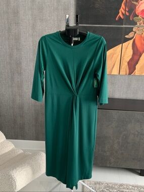 Inwear Mateo Green Twist-Front Long Sleeve Women’s Dress XL